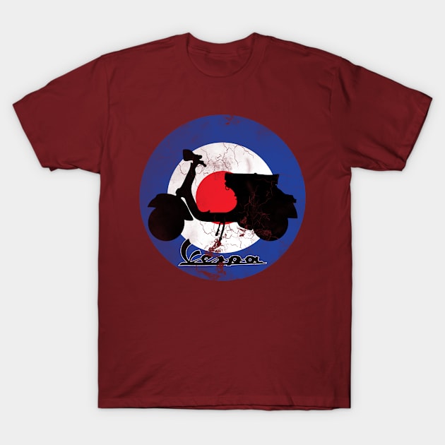 Vespa (worn) T-Shirt by Randomart